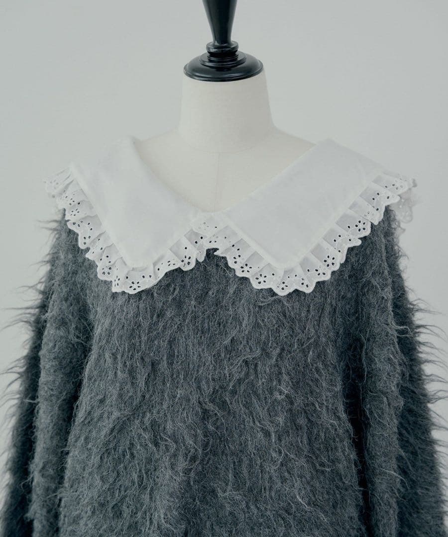 セーラー襟付きシャギールーズニット namiコラボ Chico - メルカリ