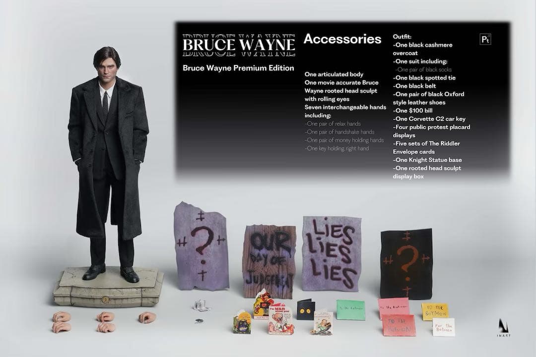 INART 植毛ヘッド DX版 バットマン 3点セット 1/6 フィギュア
