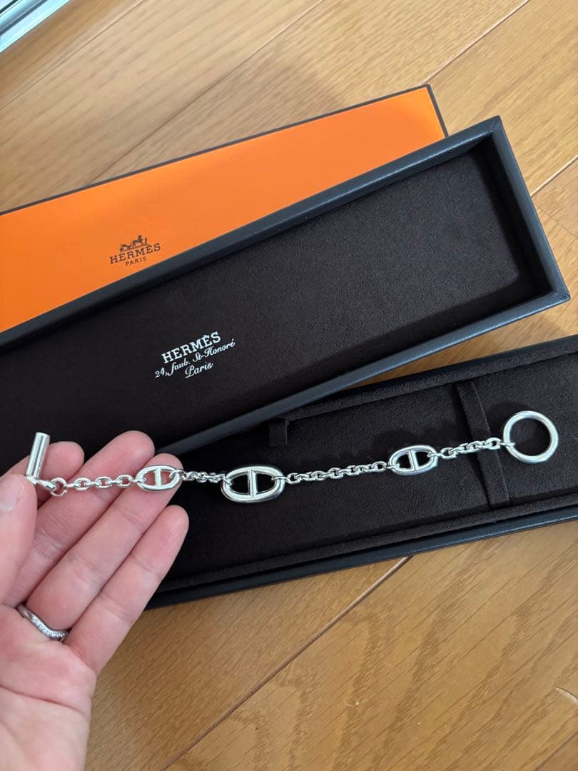 HERMES シルバー ブレスレット ファランドール LG エルメス HERMES / エルメス ファランドール シルバー ブレスレット (HERMES
