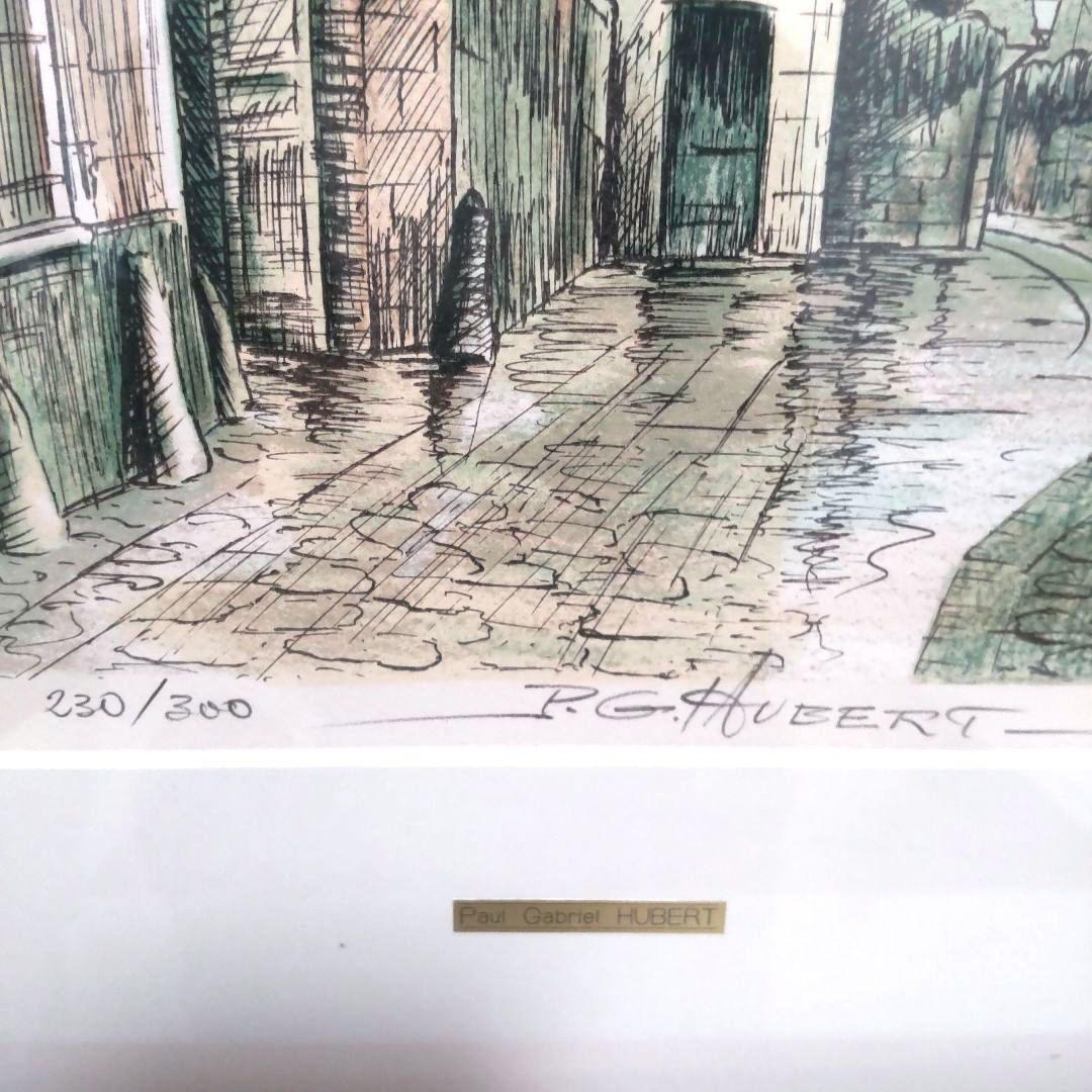 数限定□直筆サイン□ポールガブリエルユベール絵画リトグラフ風景画
