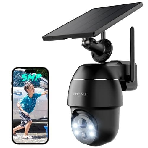 【2025最新500万超高画素】COOAU 防犯カメラ 屋外 ソーラー 電源不要 Amazon.co.jp: 【2025年最新ソーラー一体型・500万高画素・360°撮影