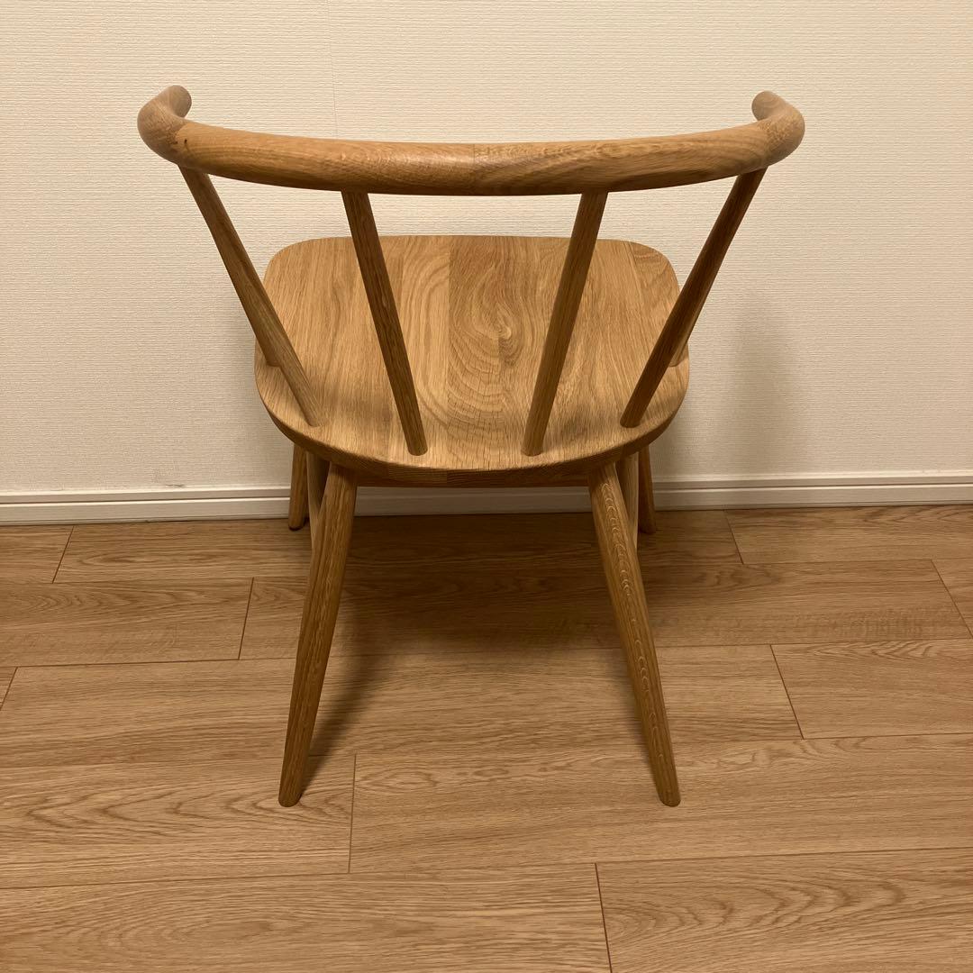 無印良品 オーク材 アームチェア 丸脚 天然木 木製 椅子 - メルカリ