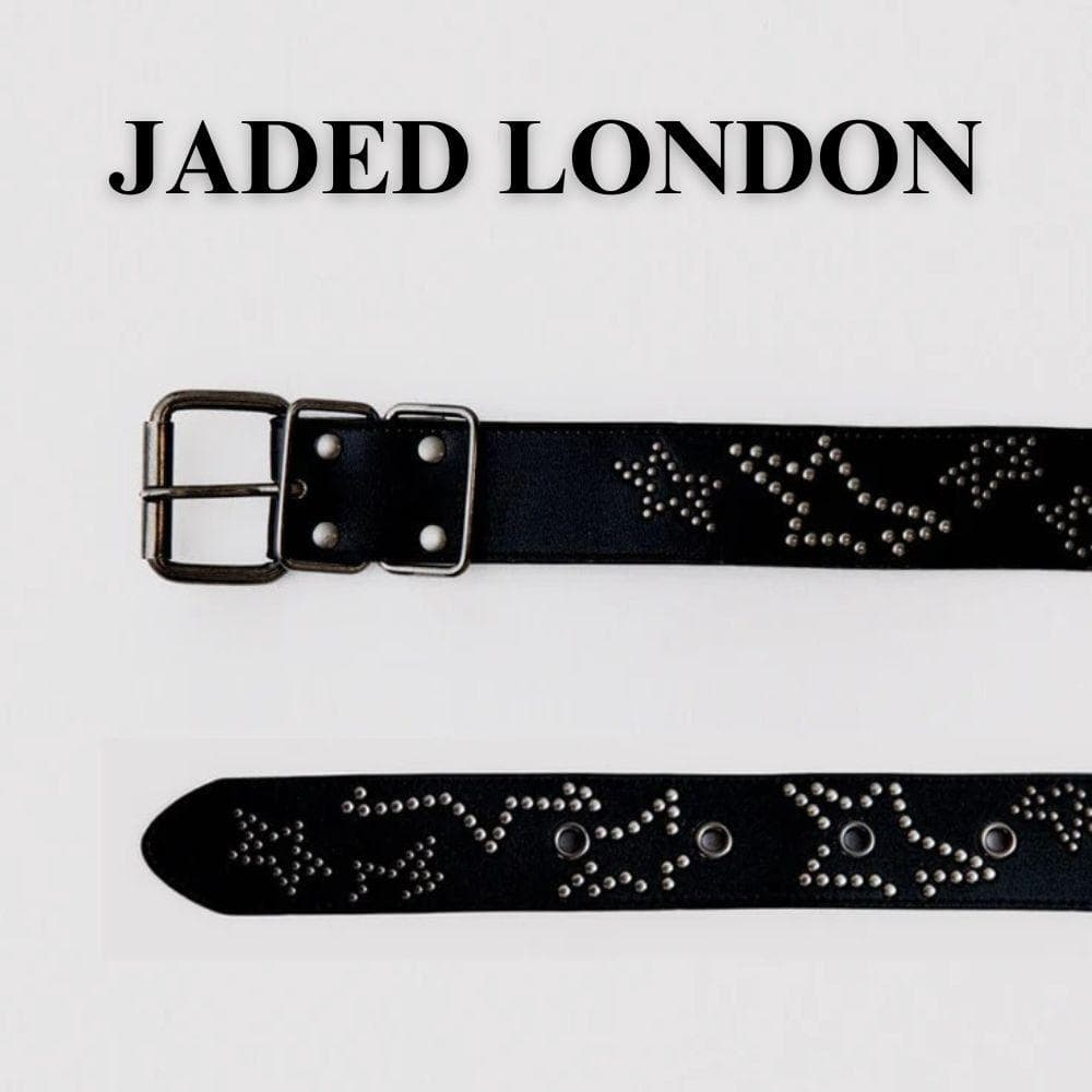 新品☆JADED LONDON Black Polaris スタースタッズベルト - メルカリ