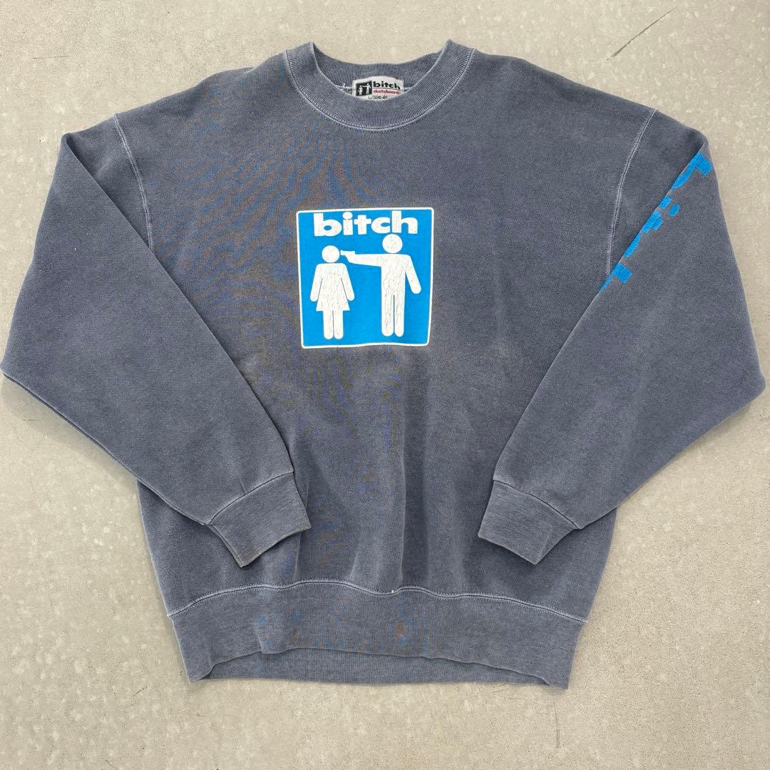 90s 【最初期】bitch スウェット オールドスケート 激レア ビッチ