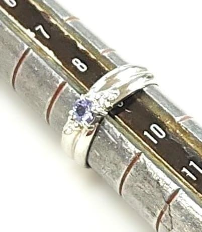 PT900 タンザナイト ダイヤモンド リング 2.61g サイズ9号