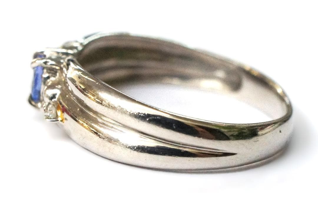 PT900 タンザナイト ダイヤモンド リング 2.61g サイズ9号