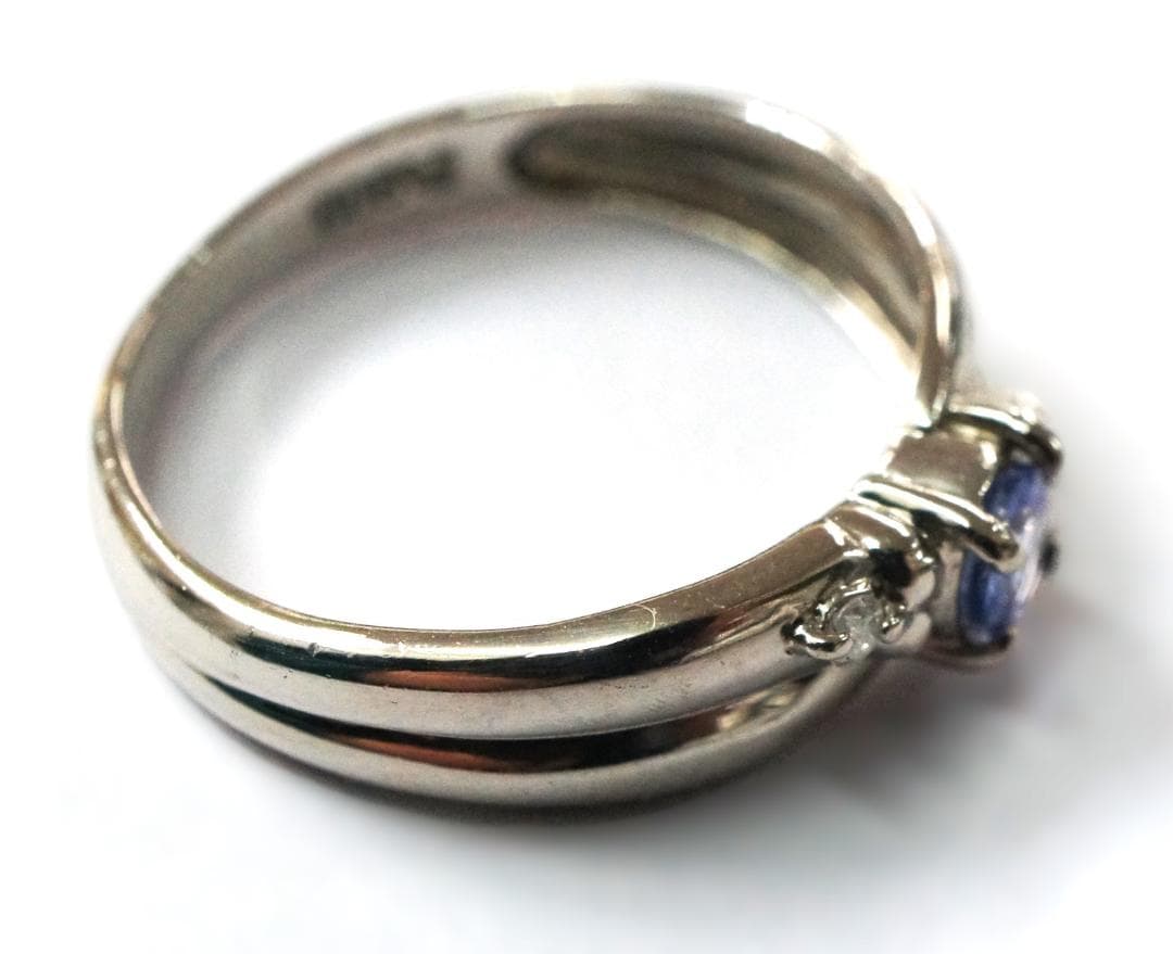 PT900 タンザナイト ダイヤモンド リング 2.61g サイズ9号
