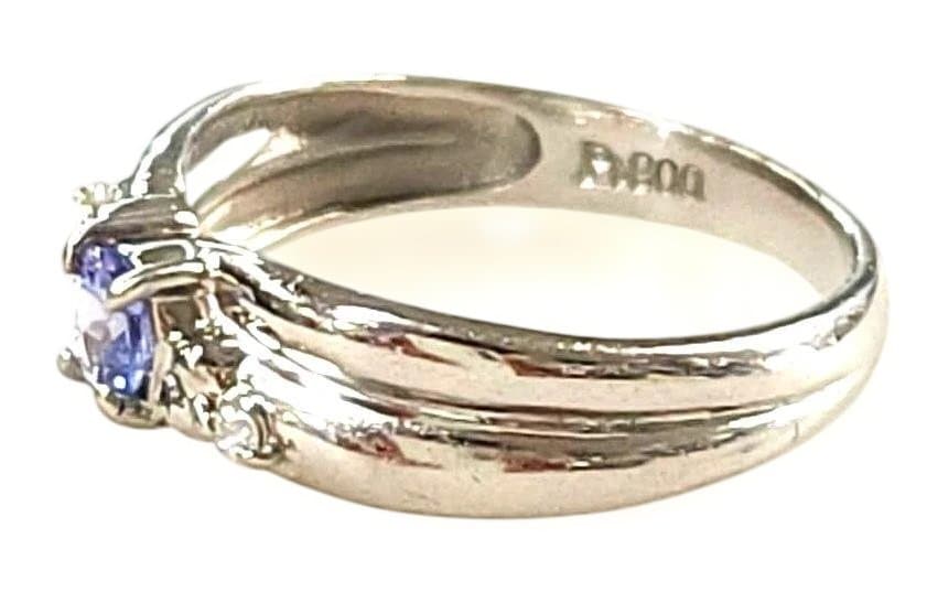 PT900 タンザナイト ダイヤモンド リング 2.61g サイズ9号