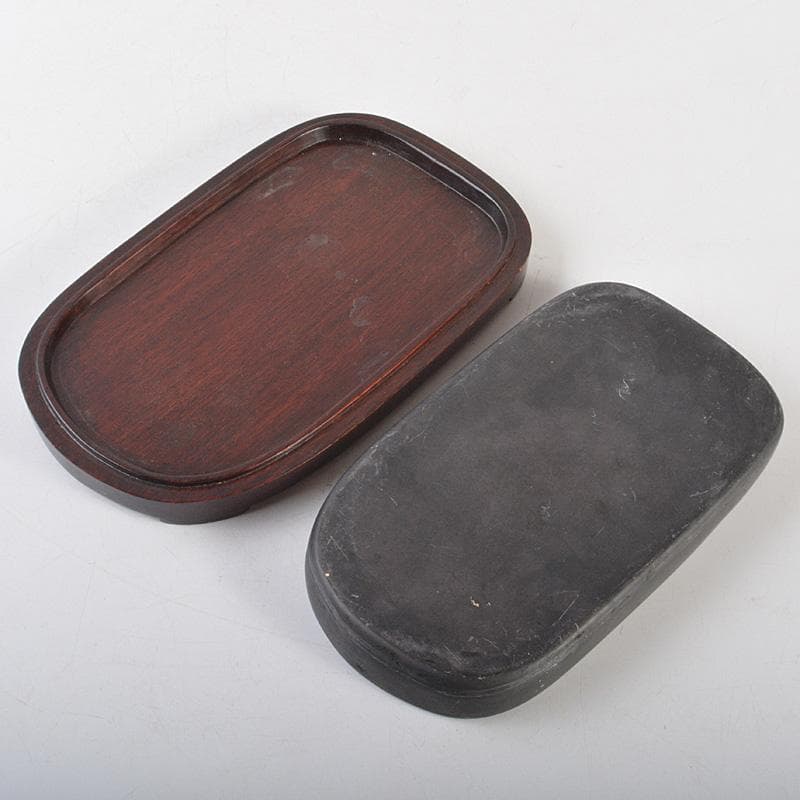 中国 書道具 花刻 端渓硯 唐木箱付 V R7139 - メルカリ