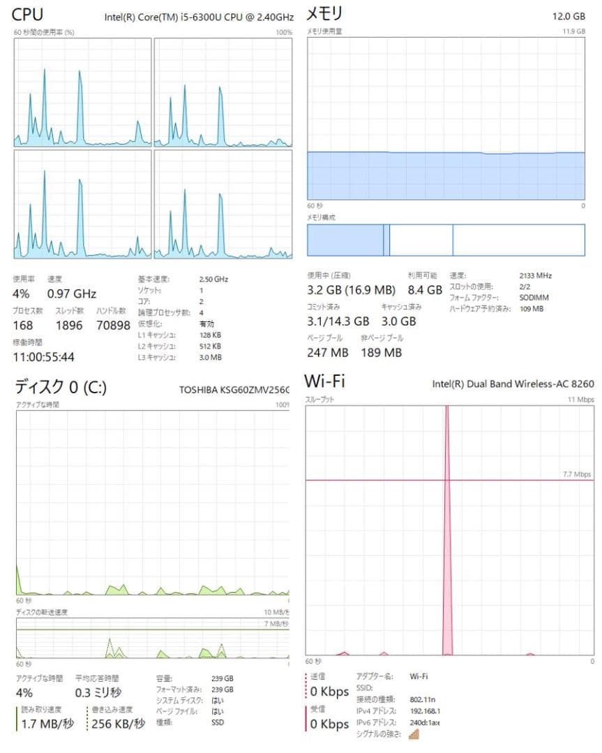 Latitude E5270 SSD 256GB Win11 バッテリー交換済 - メルカリ