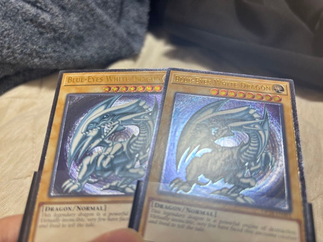 遊戯王　青眼の白龍　レリーフ　英語版　微青