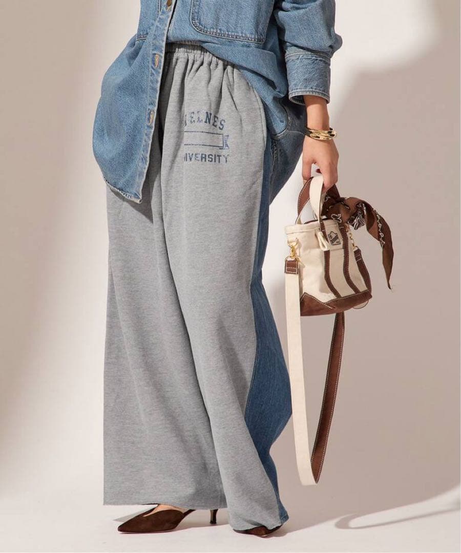 別注【INSCRIRE*LEE*LESSAGE】ドッキングパンツ　XS ブルー 別注》【INSCRIRE*LEE*LESSAGE】ドッキングパンツ：デニム（デニム