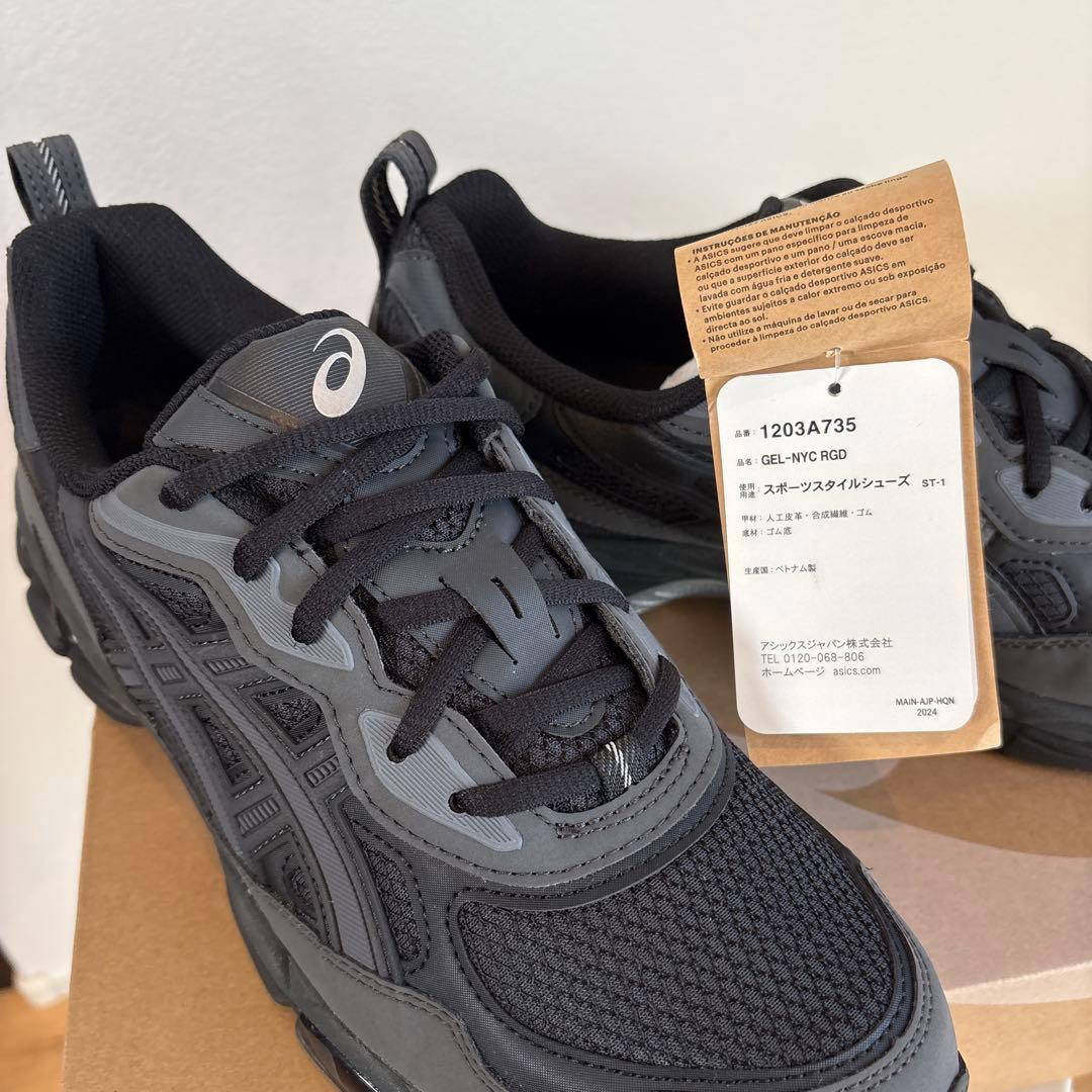 asics GEL-NYC RGD ブラック/チャコールグレー 27.5cm