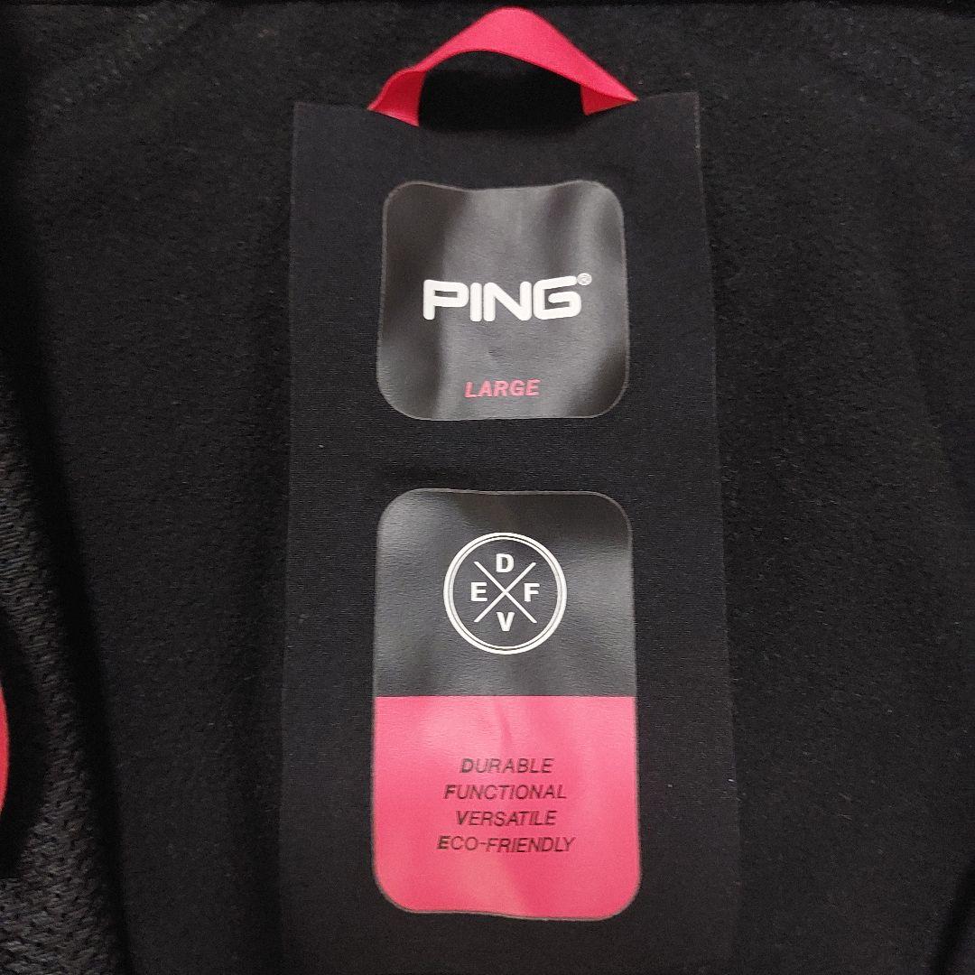 PING POLARTEC 裏起毛 薄手 ベスト ダブルジップ 黒 Lサイズ - メルカリ