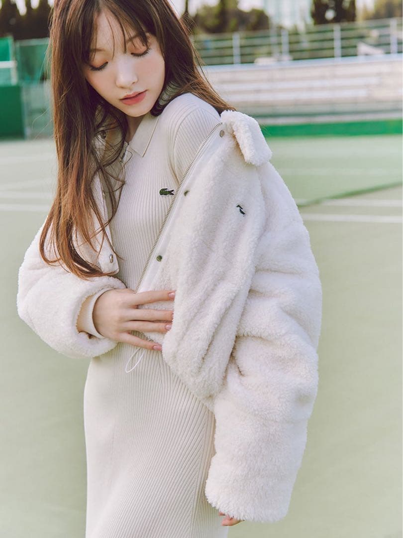 新品タグ付き LACOSTE×SNIDEL コラボ クロップド中綿ジャケット - メルカリ