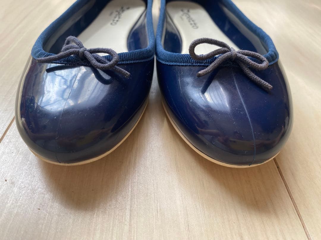 Repetto レペット ネイビー レインシューズ バレエシューズ 39 - メルカリ