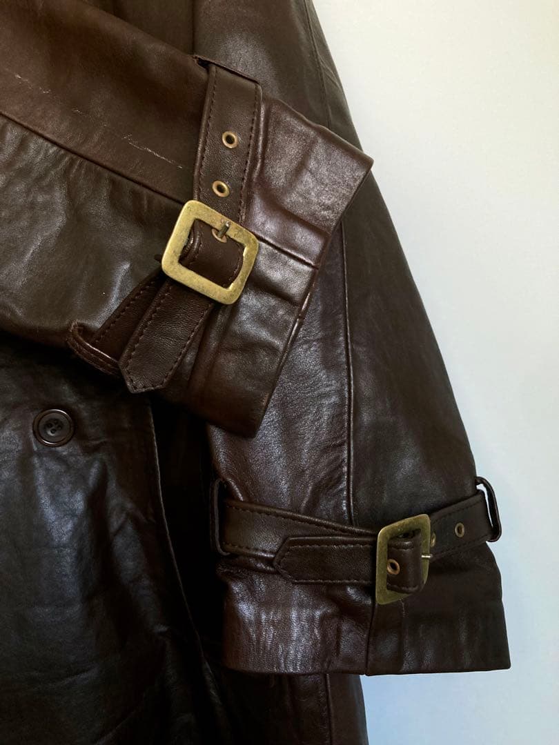 ジャケット・アウター 80s \"Aquascutum\" Leather Trench Coat