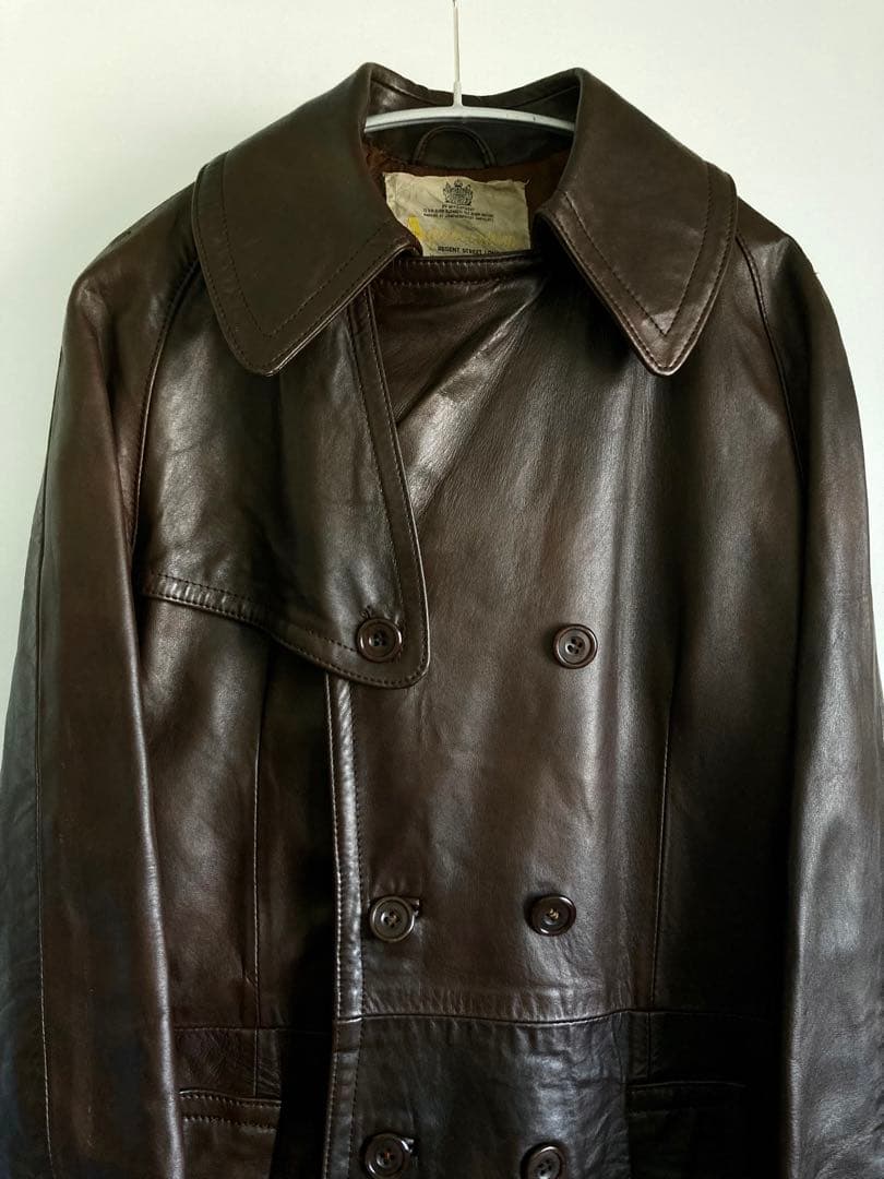 ジャケット・アウター 80s \"Aquascutum\" Leather Trench Coat