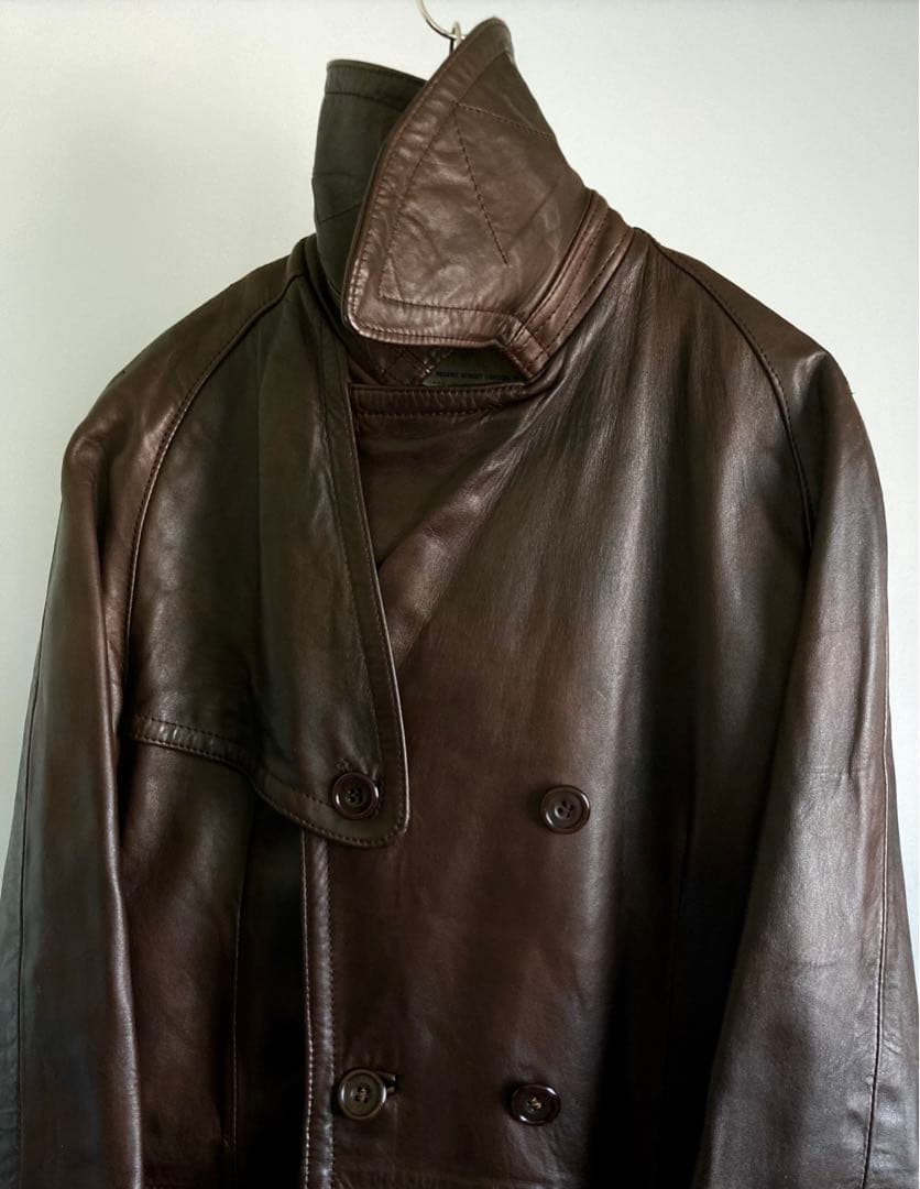 ジャケット・アウター 80s \"Aquascutum\" Leather Trench Coat