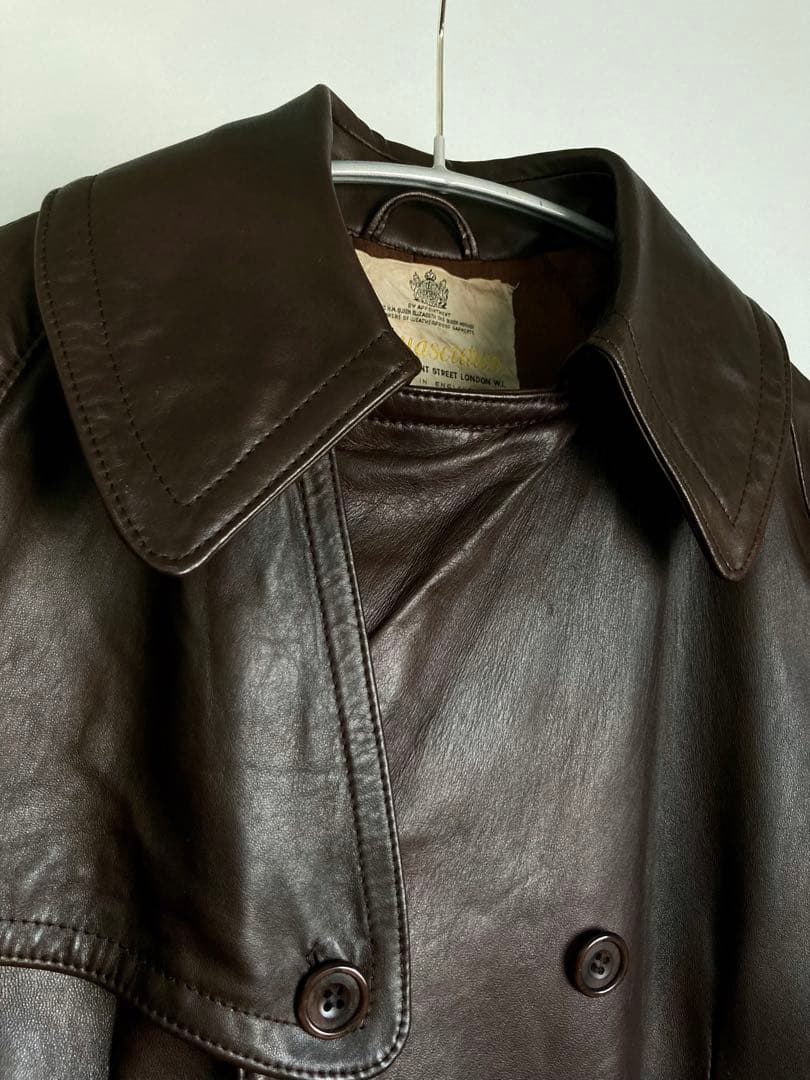 ジャケット・アウター 80s \"Aquascutum\" Leather Trench Coat