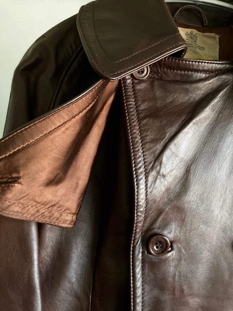 ジャケット・アウター 80s \"Aquascutum\" Leather Trench Coat