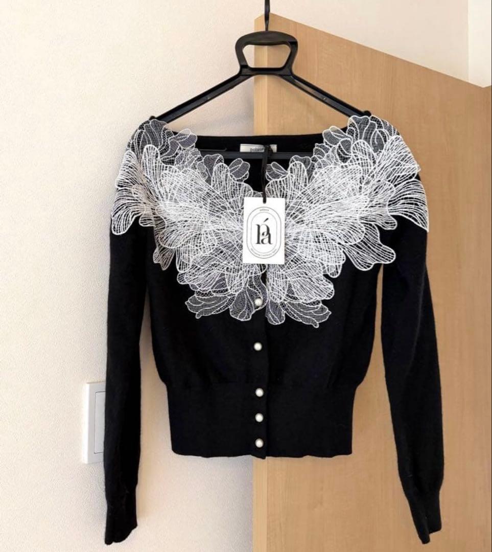 新品未開封】 poláura レースフリルカーディガン - メルカリ