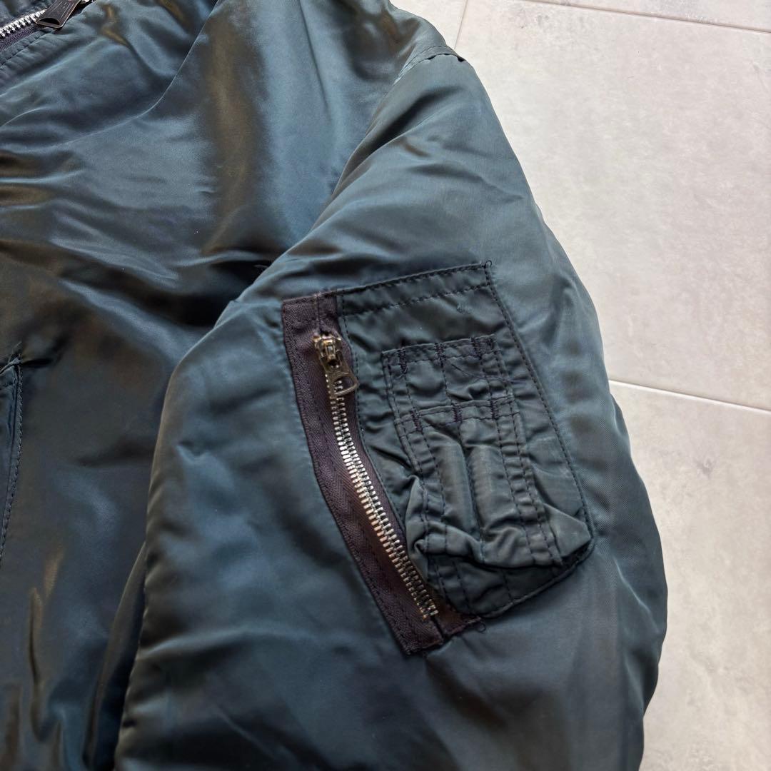 Vintage】90s アルファ MA-1 フライトジャケット ネイビー 短丈 - メルカリ