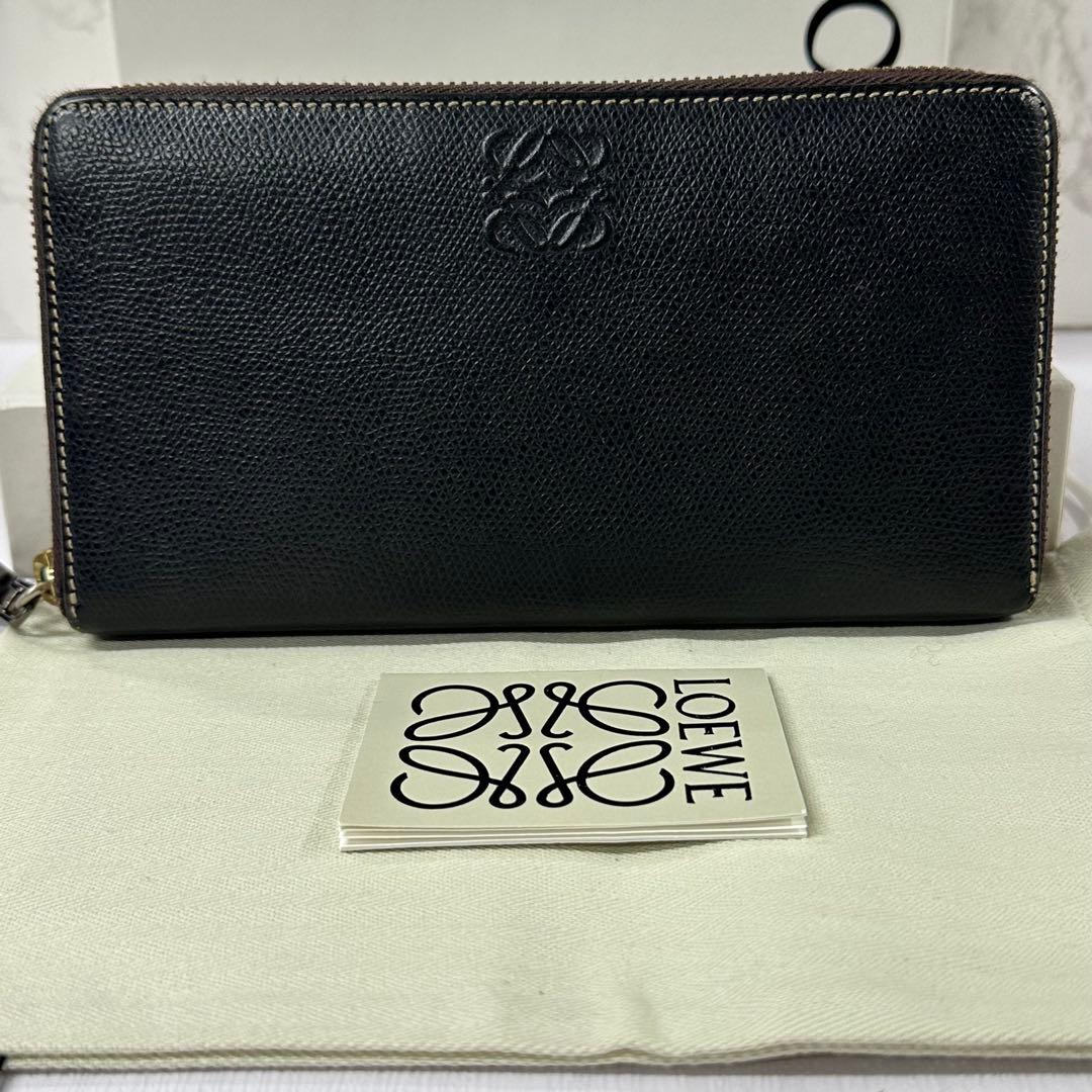 新品同様‼️ ロエベ LOEWE 財布 長財布 アナグラム ラウンドファスナー