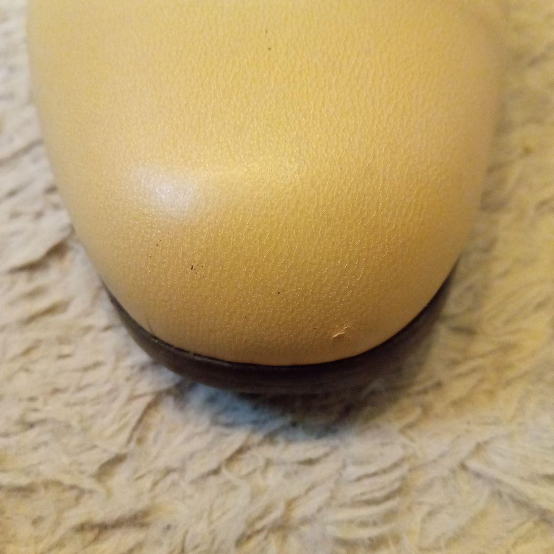 GINNZA yosinoya リボン付きベージュフラットパンプス 23.5cm