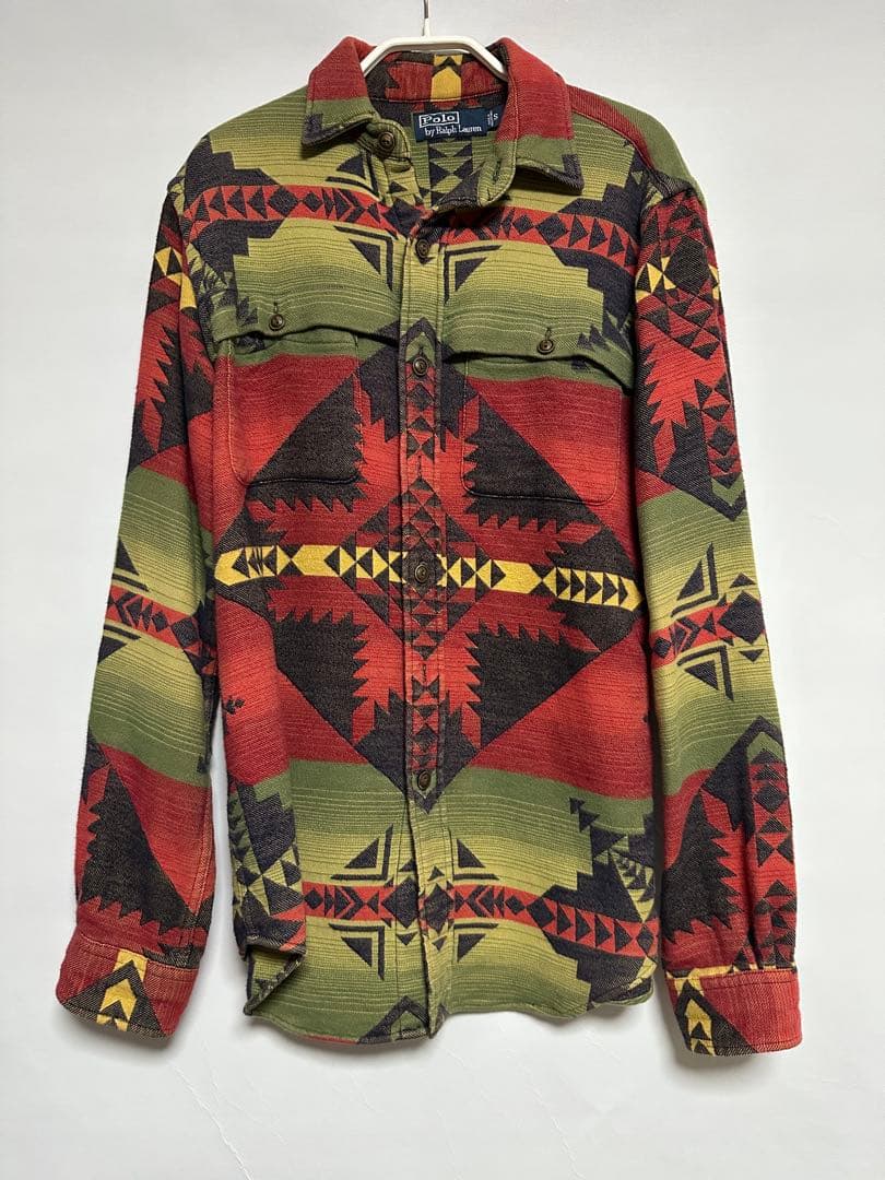 Polo by Ralph Lauren ネルシャツ ネイティブ柄 POLO RALPH LAUREN - 【美品】80s ポロ ラルフローレン ネイティブ柄