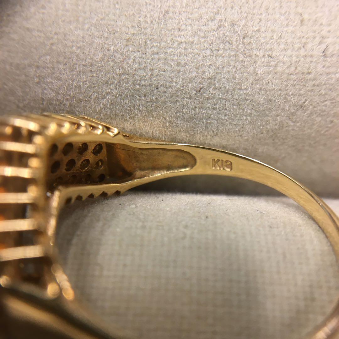 K18 0.44ct 天然ダイヤリング