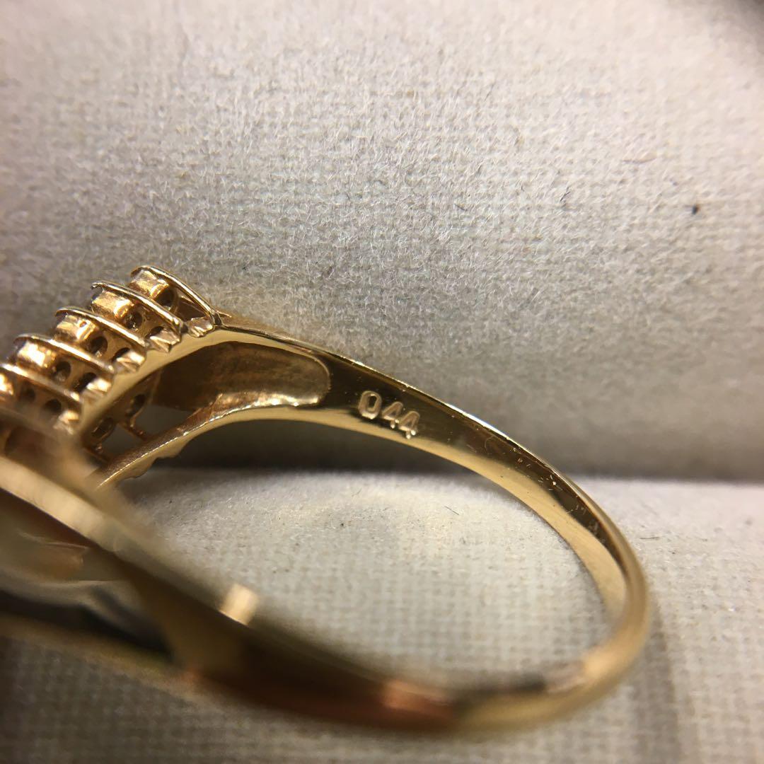 K18 0.44ct 天然ダイヤリング