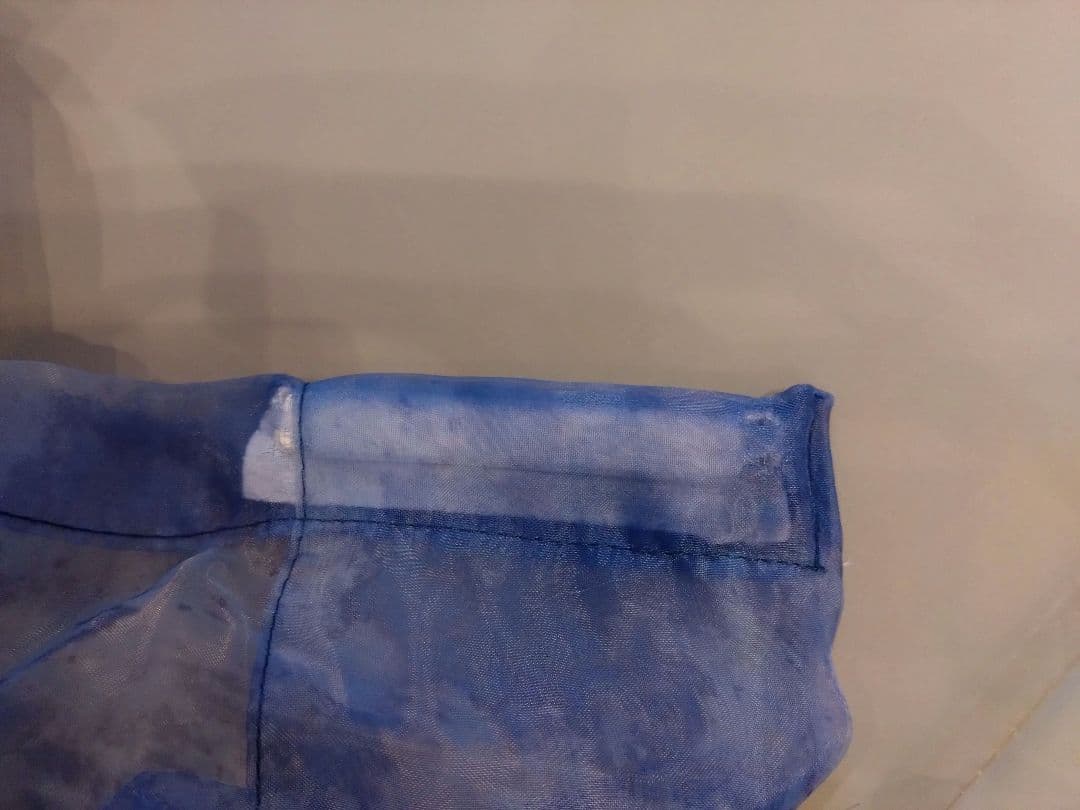 ニトリ オーダーカーテン カーテン 花柄 青 レースカーテン セット