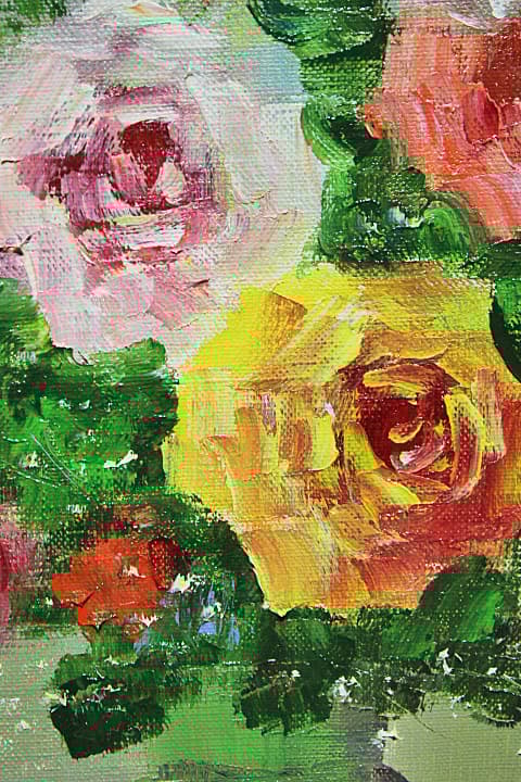 小林幸三 【バラ】 油彩 4号