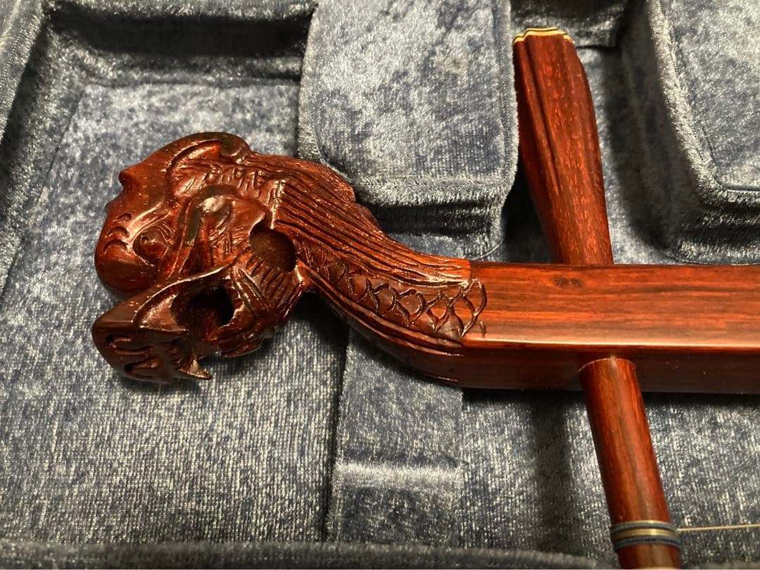 全新未使用龍頭雕刻中胡/中國進口低音二胡- 日本Mercari 直送