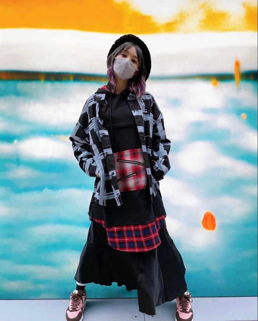 LiSA × Candy Stripper コラボ チェック パーカー