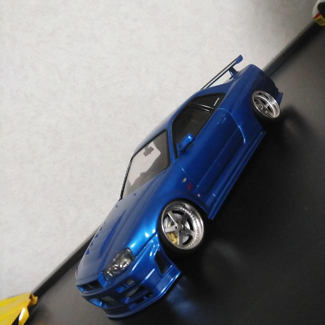 TAKE　青島1/24スカイラインGT-R34プラモデル完成品