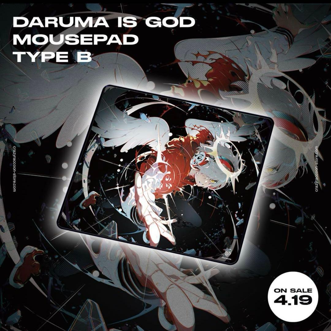 CR だるまいずごっど だるま 大妖怪 crazy raccoon マウスパッド