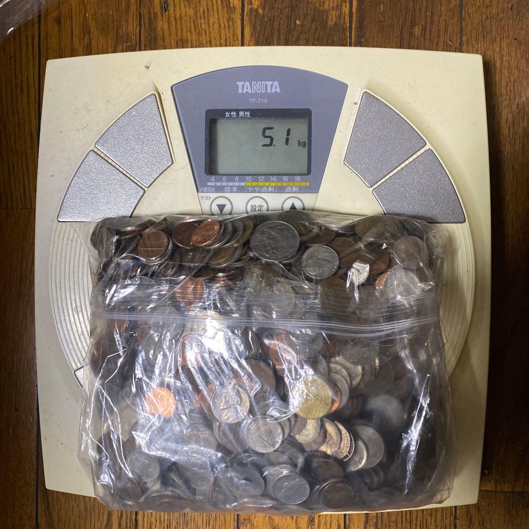 外国コイン 昔の貨幣 古銭 世界のコイン まとめ売り 正味5.1Kg NO.32