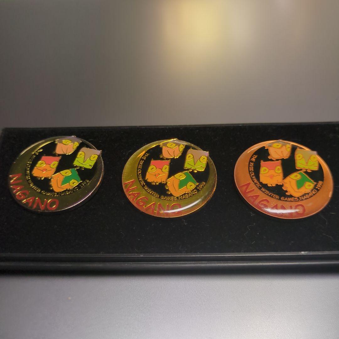 1998長野冬季オリンピックの公式記念 スノーレッツ 金銀銅メダル