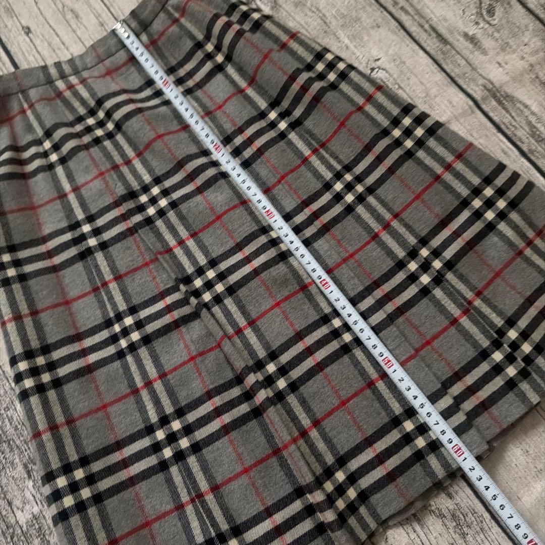 BURBERRY ◇ ノバチェック ウール プリーツスカート グレー - メルカリ