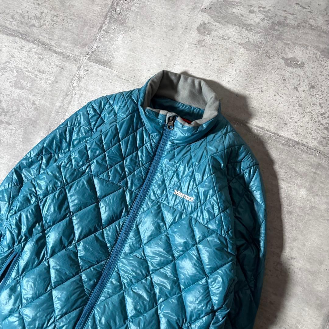 90-00s OLD Marmot ダイヤキルト パファージャケット ターコイズ