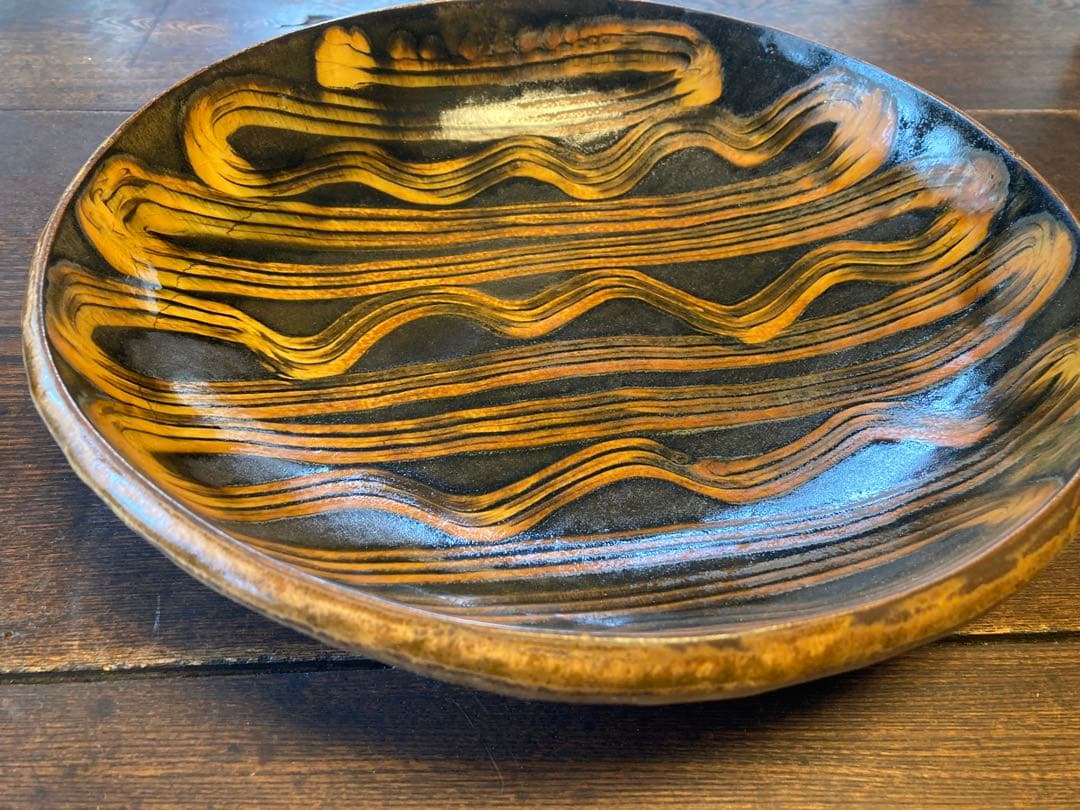 十場天伸 つくも窯 新品未使用 大皿耐熱性スリップウェア - メルカリ