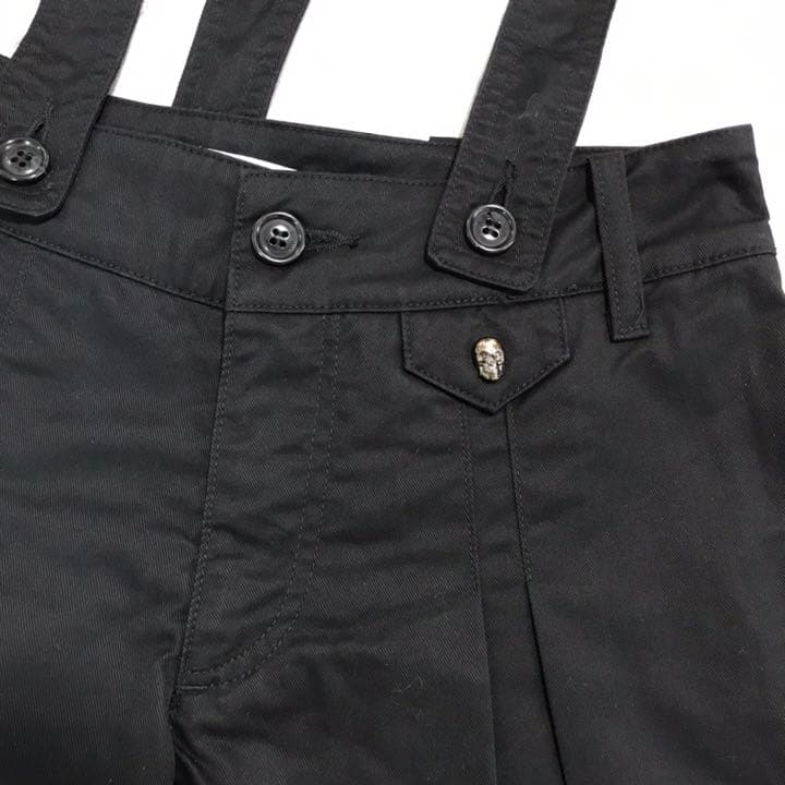 マークアンドロナ ゴルフスカート キュロット 黒プリーツ スカル 日本