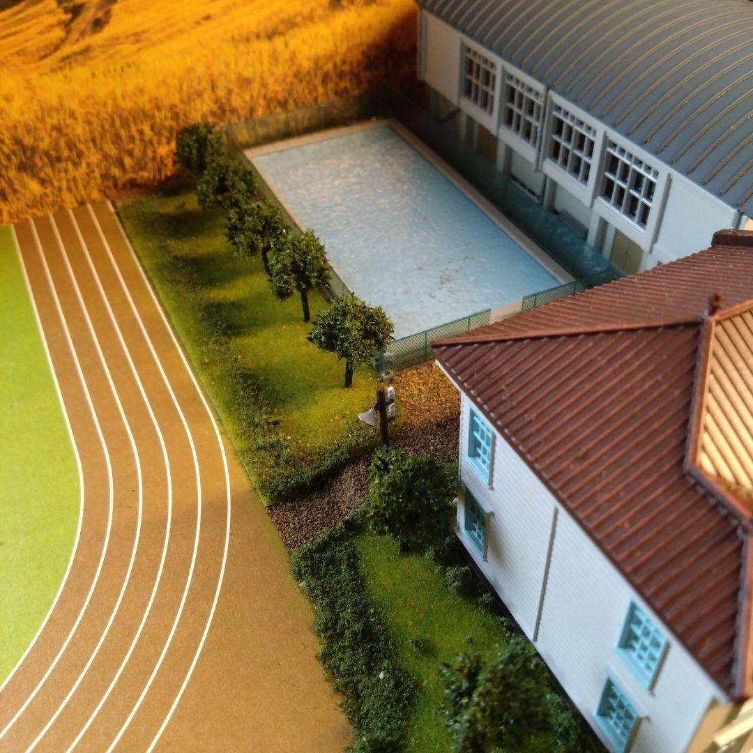 Nゲージ 小学校ミニジオラマ（自作）