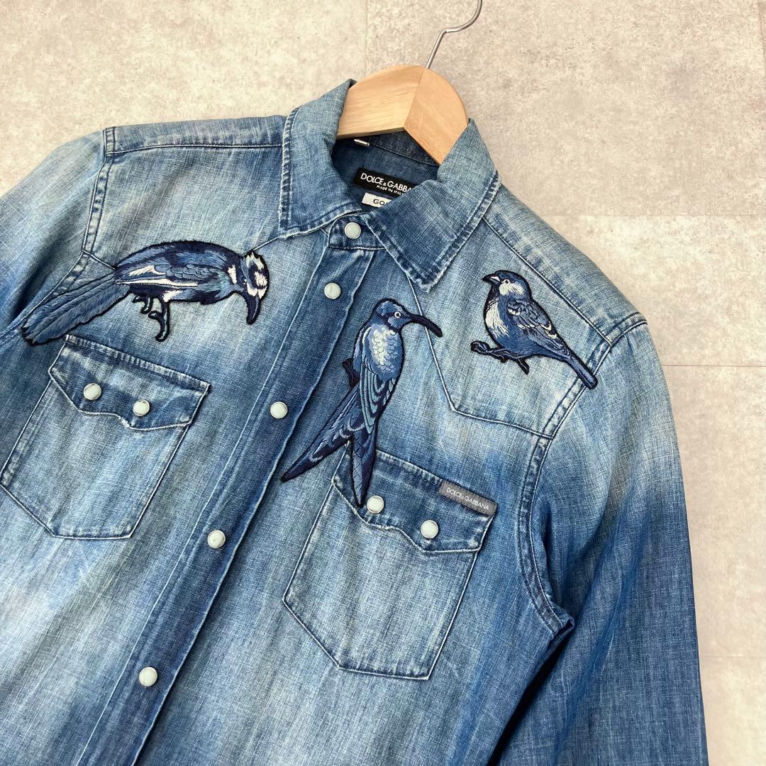 伊製 DOLCE&GABBANA vintage加工 デニムシャツ/ダンガリー - メルカリ