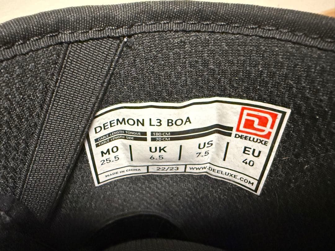 ［限定モデル］ディーラックスDEEMON L3 BOA 25.5cm スノボ