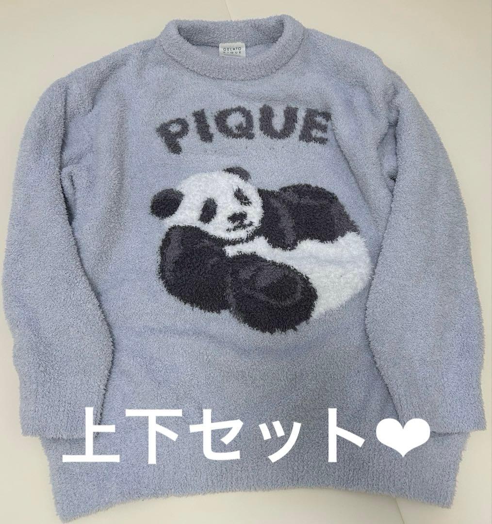 ジェラートピケ　パンダ　パジャマ　上下セット gelato pique(ジェラート ピケ)「PANDA SERIES(パンダシリーズ
