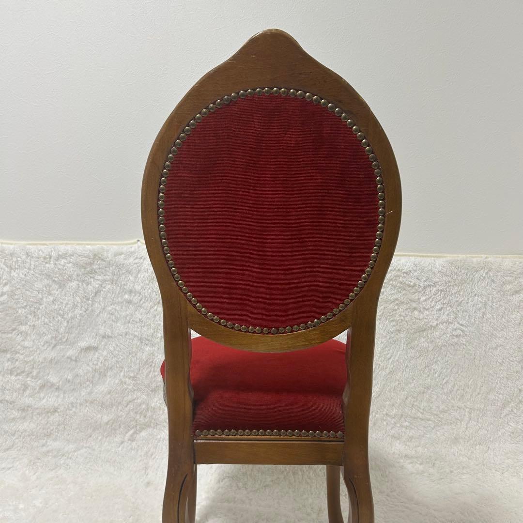 アンティーク調 猫脚チェア ロココ調 彫刻 鋲 椅子 ダイニングチェア