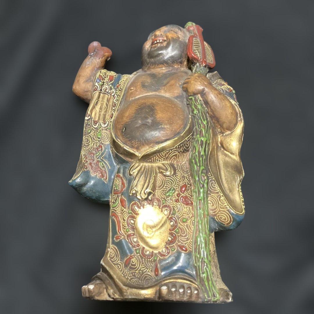九谷焼 布袋様 置物 陶芸 七福神 縁起物 時代物 九谷焼 - メルカリ